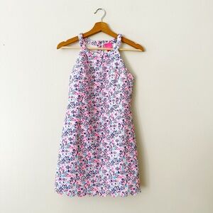 Lilly Pulitzer Shift Dress Sophelia Size 14 Floral Halter Neck.